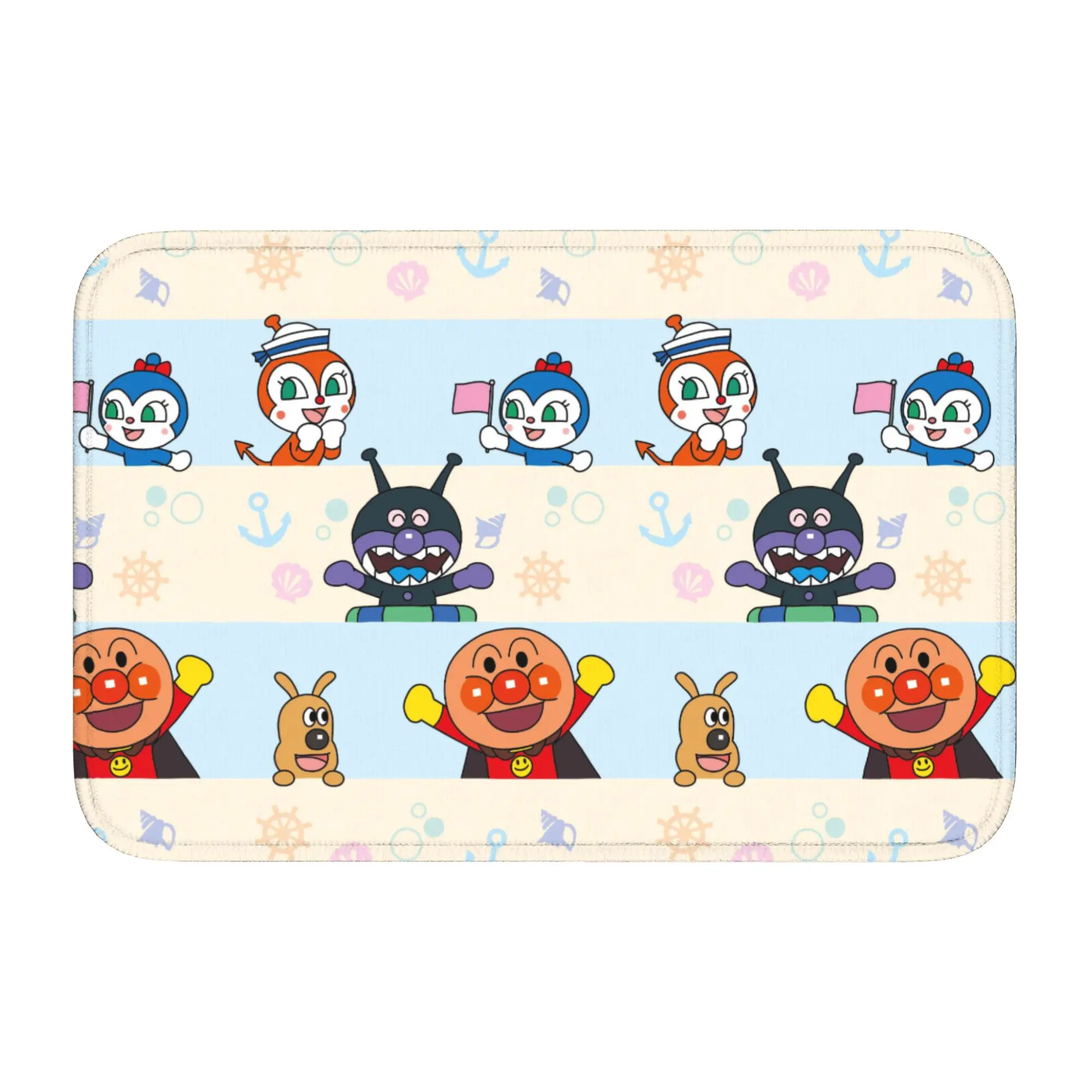 

Custom Anime Anpanmans Doormat Anti-Slip Bath Kitchen Welcome Mat Living Room Door Floor Entrance Carpet Rug Footpad