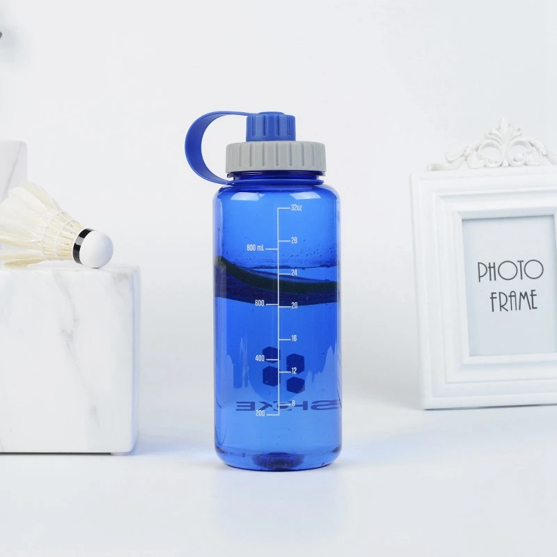 SHOKE Sport Water Bottle with Wide Mouth Leak-Proof Plastic 1 Liter Water Bottles Gym Bottle for Sport Outdoor Trave