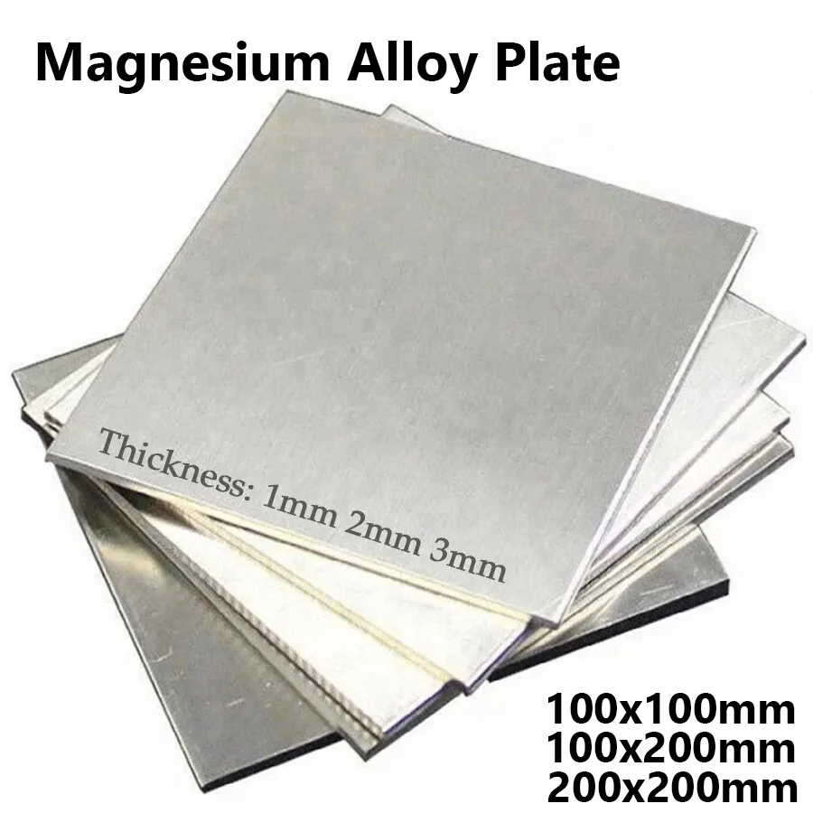 

Magnesium Alloy Sheet Thickness:1mm/2mm/3mm,100x100mm,100x200mm,200x200mm Thick Metal Plate