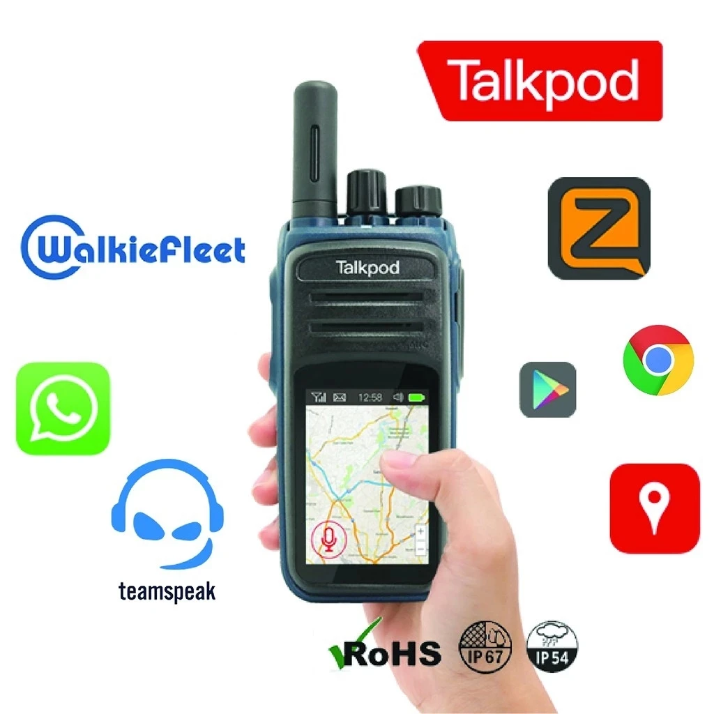 POC Radio 4GLTE Zello Network Walkie Talkie Beidou PTT store Touch Screen 3200mAh InterPhone