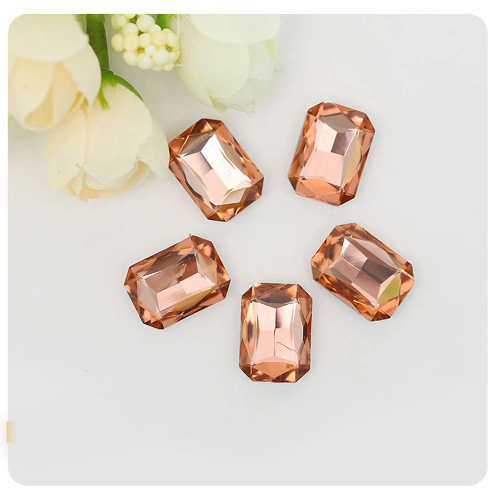

50PCS Colorful Glass Drills Octagonal Shape Crystal Rhinestone DIY Jewelry Accessories Nail Art Home Decoration