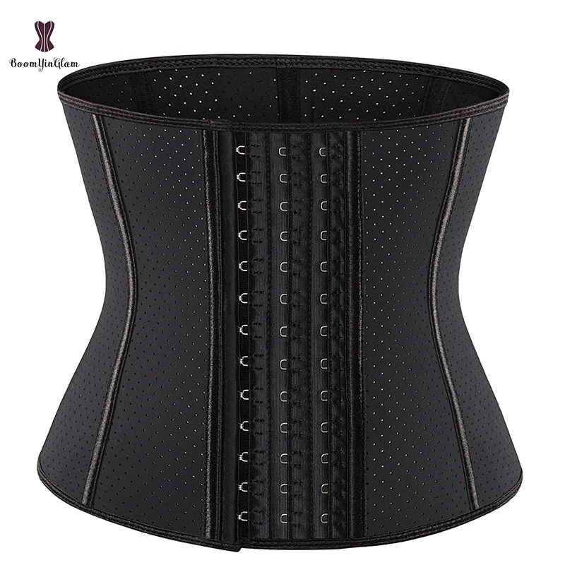 Perforated Korset Women Air Hole Tummy Training Cinchers Latex Girdle Short Torso Waist Trainer Corset Plus Size XXS To XXXL