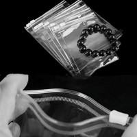 10Pcs Self Seal PVC Plastic Bags Zipper Clear Jewelry Earrings Bracelet Necklace Storage Display Packing Organizer Bag Wholesale