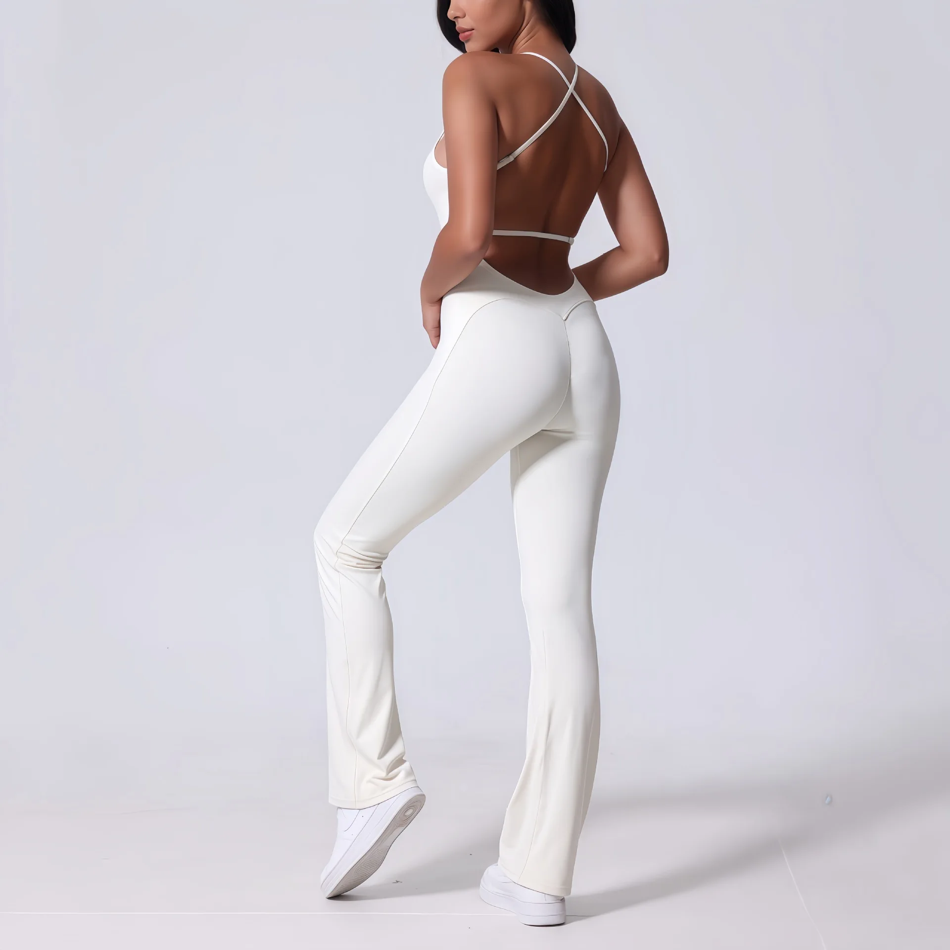 

Women's Sports Fitn Jumpsuit Casual Pants Low Waist ort Length Nylon Fabric Comfortable Fit Ladies' One-Piece Suit