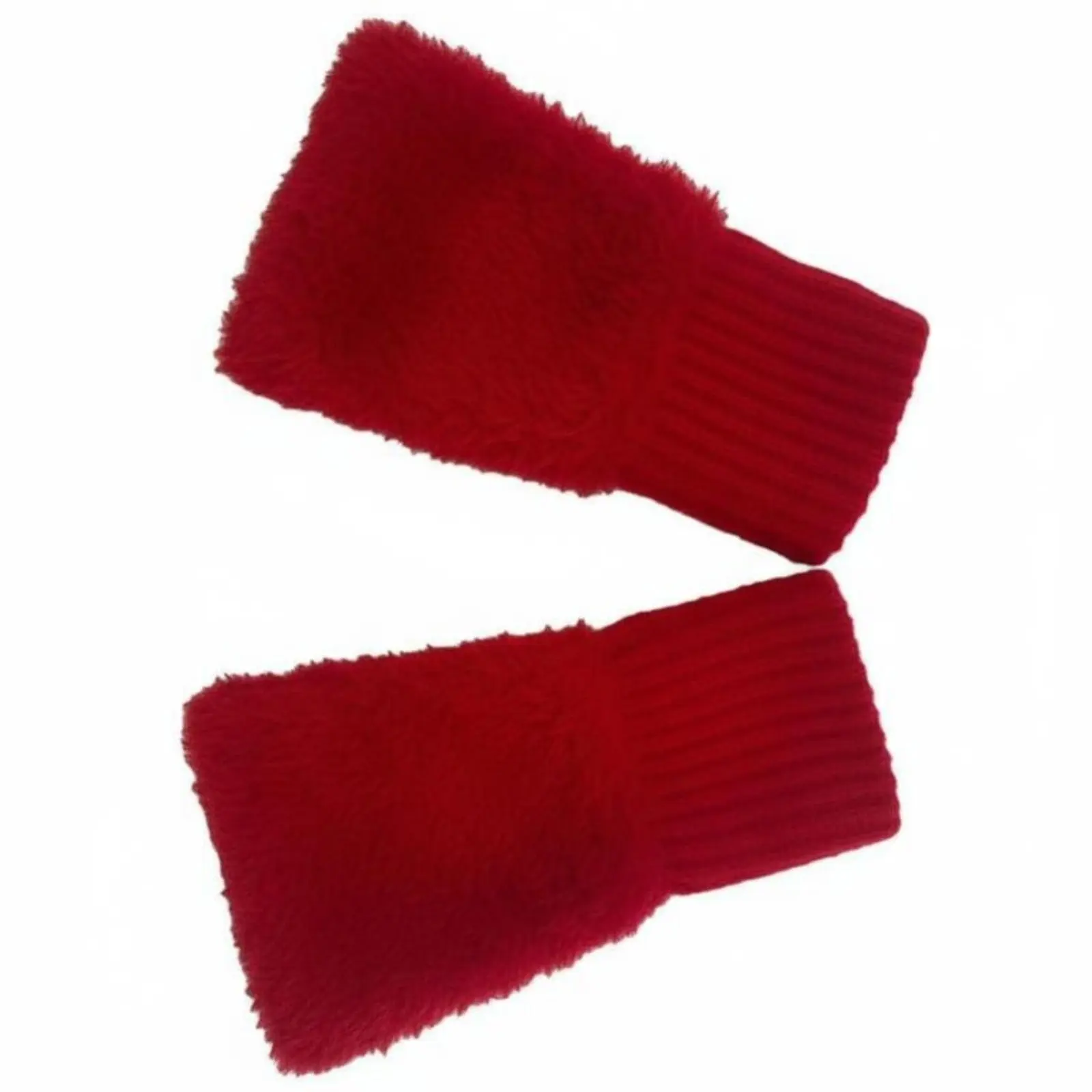 

Half Finger Flip Cover Gloves, Korean Style, Knitted Plush, Windproof, Autumn Winter, Cycling
