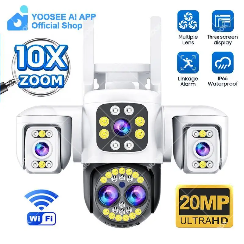 camera-exterieure-yoosee-ai-app-avec-zoom-10x-wifi-cctv-hd-20mp-vision-nocturne-dialogue-bidirectionnel-etanche-resistante-au-soleil-visionnage-a-distance