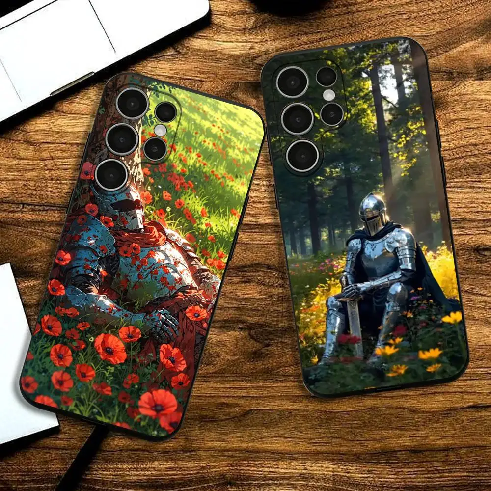 Knight And Peace Phone Case For Samsung S24,25,23,22,21,20 Plus Ultra 5G Lite Shockproof Cover