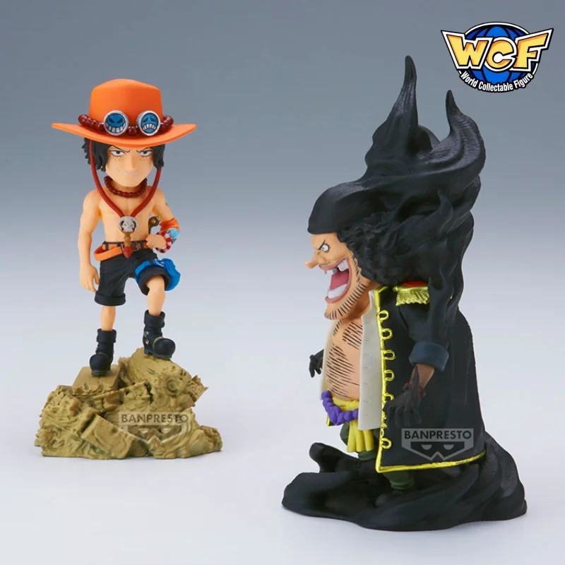 En Stock, 8cm, Original Bandai Banpresto, One Piece Ace Vs Blackbeard Wcf Story Duel Series, figura de Anime, juguete, modelo de adorno de escritorio