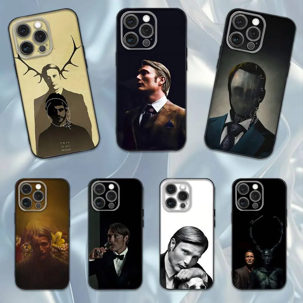 

H-Hannibal Will Graham Phone Case For iPhone 16e,16,15,14,13,12,11,Pro,X,XS,Max,XR,Plus,Mini Soft Black Cover