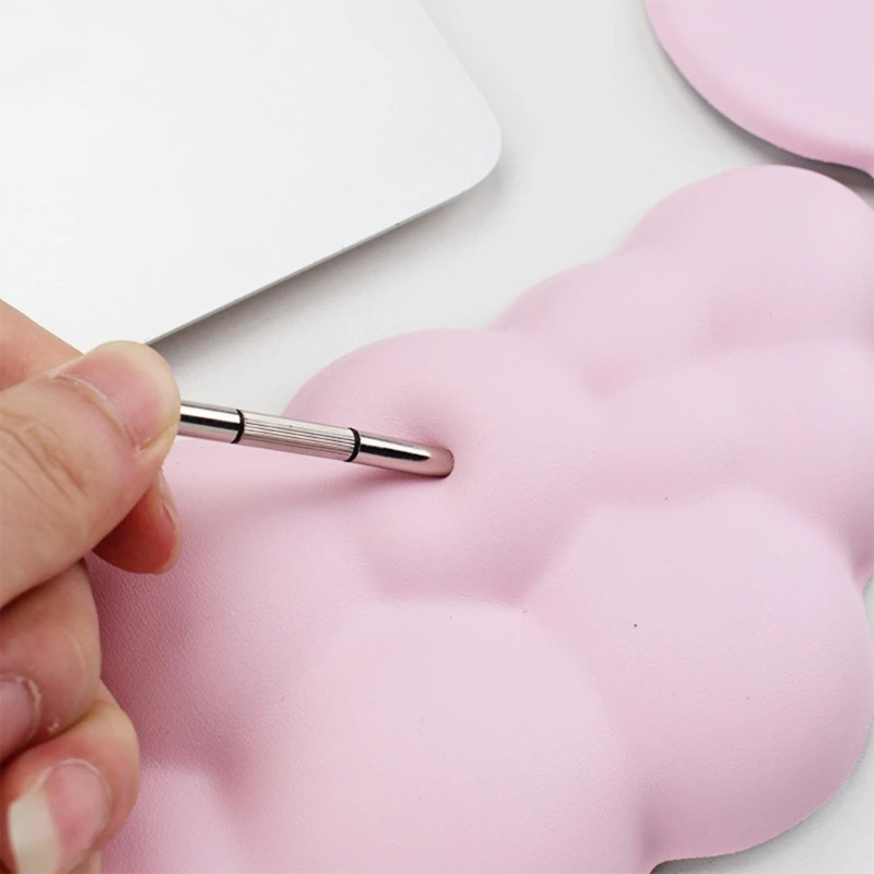 Alfombrilla ratón con reposamuñecas en forma nube, Base antideslizante, espuma con memoria blanda PU colorida, para