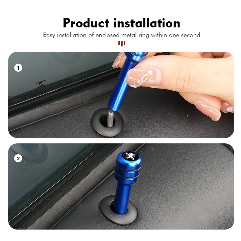 

Alloy automobile safety door lock pin safety accessories For Peugeot 108 406 407 408 206 207 208 306 307 308 508 Car Accessories