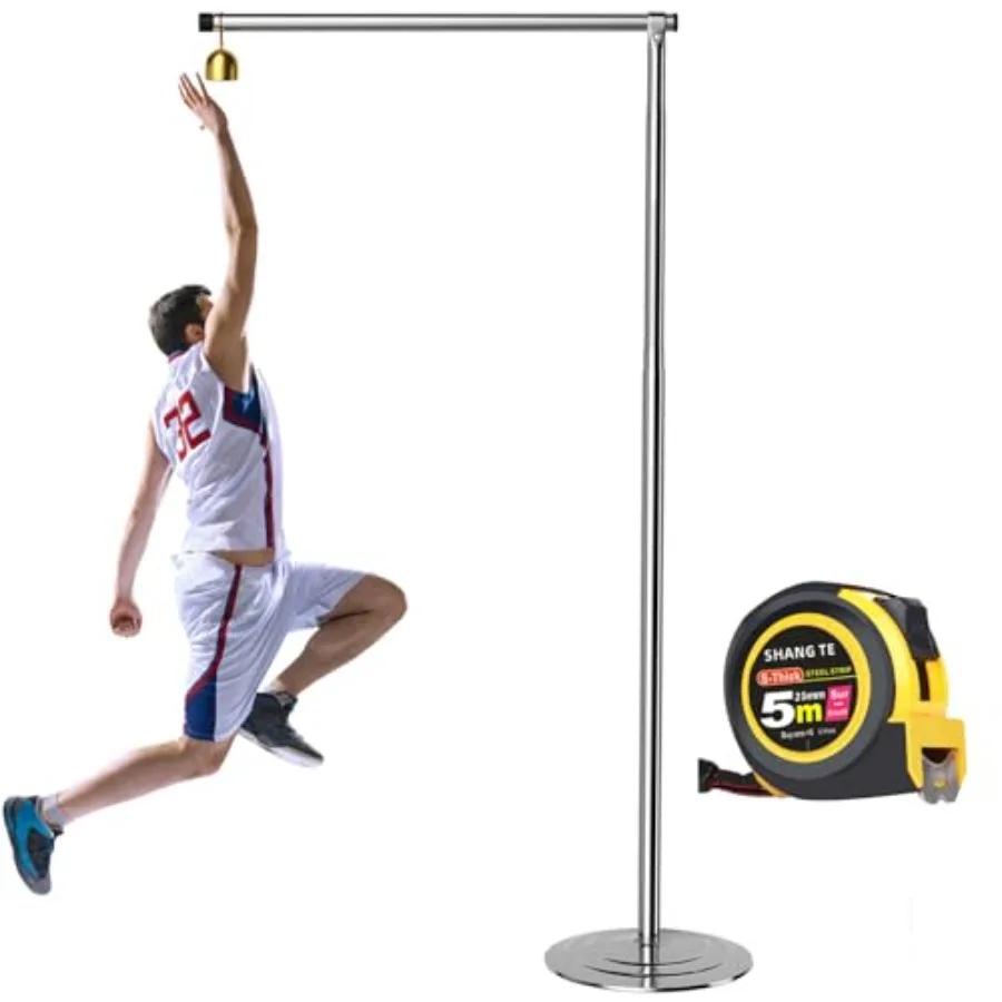 Vertical Jump Tester for athletic training aluminum alloy construction black and silver color features precise tape measurement
