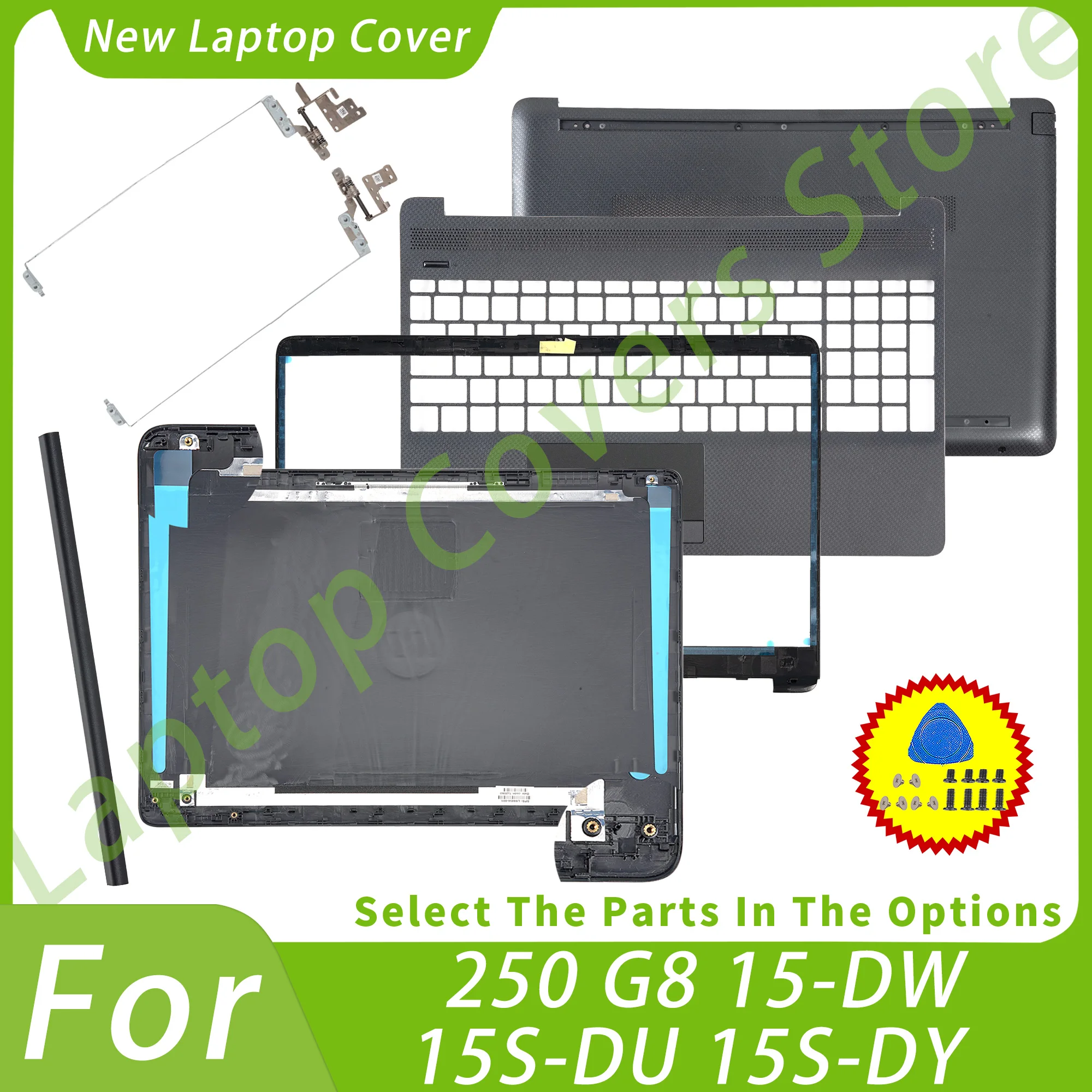 

Чехол для ПК для 250 G8 15-DW 15S-DU 15S-DY 255 G8 TPN-C139, задняя крышка ЖК-дисплея, передняя панель, нижние петли, замена L94456 L94450