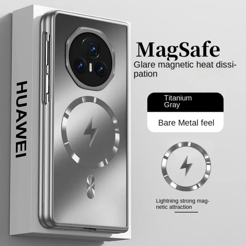 

UV hardened Anti-drop Matte Back Panel Built-in Powerful Magnetic Case For Honor Magic V5 VS3 VS2 For Magsafe Slim Protect Cover