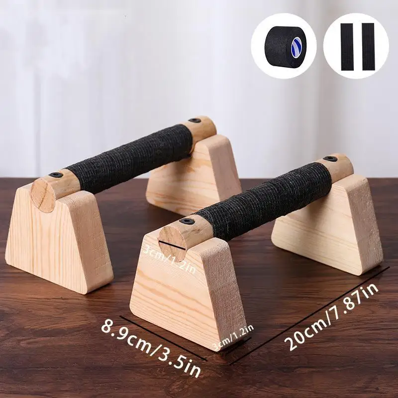 Wooden Push-up Bar, Push-up Handle, Home Bodyweight Training Equipment, Floor Handle, Inverted Push-up Handle, Suitable