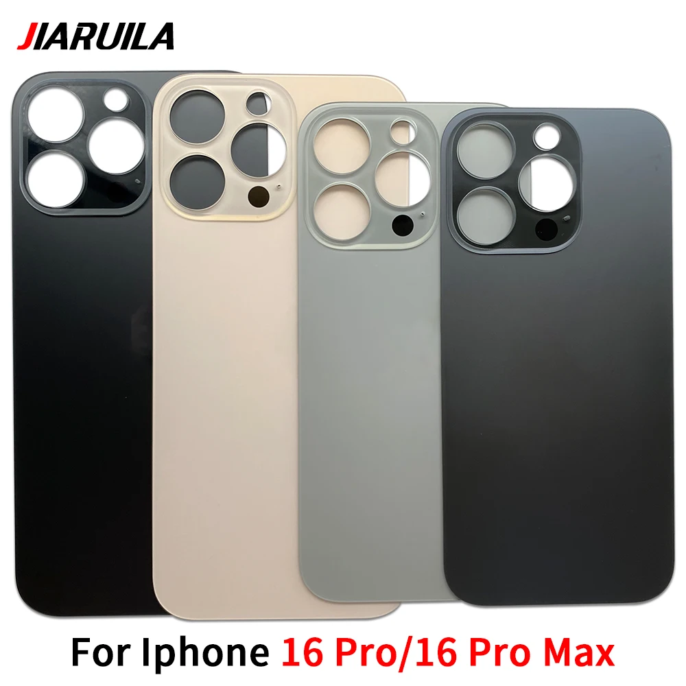 NEW Big Hole For iPhone 16 Pro / 16 Pro Max Battery Back Cover Glass Rear Door Replacement Housing Case