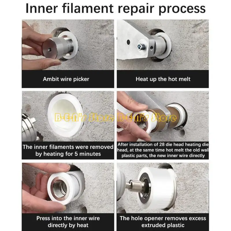 Y1AD Hot Melt Machine Die Head Inner Tooth Slip Broken Wire Extractor for Water Pipes