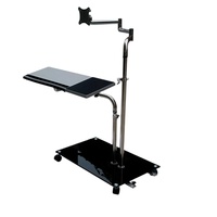 OK610 Bedside Moving Laptop Stand Adjustable Sofa Computer Monitor Holder Mount +Keyboard Holder Rotating Laptop Table Lapdesks