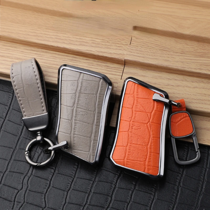 

For Lexus 2023 LM350h LM500H Aluminium Alloy + Leather Car Remote Key Case Cover Special High-end Car Leather