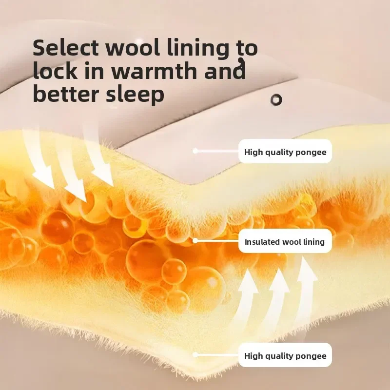 SHANYUE جديد التخييم سميكة أربعة مواسم العالمي السفر القذرة إطارات دراجة تسلق الجبال خفيفة الوزن المحمولة المغلف الصوف كيس النوم الكبار في الهواء الطلق #3