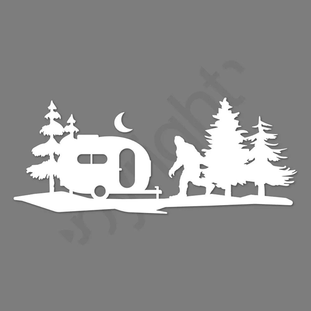 Sasquatch and Mountains تصفيف السيارة مضحك الشارات والملصقات ويندوز الوفير اكسسوارات الديكور لبيجو 307 ، جيب رينيجيد ، بي ام دبليو #5