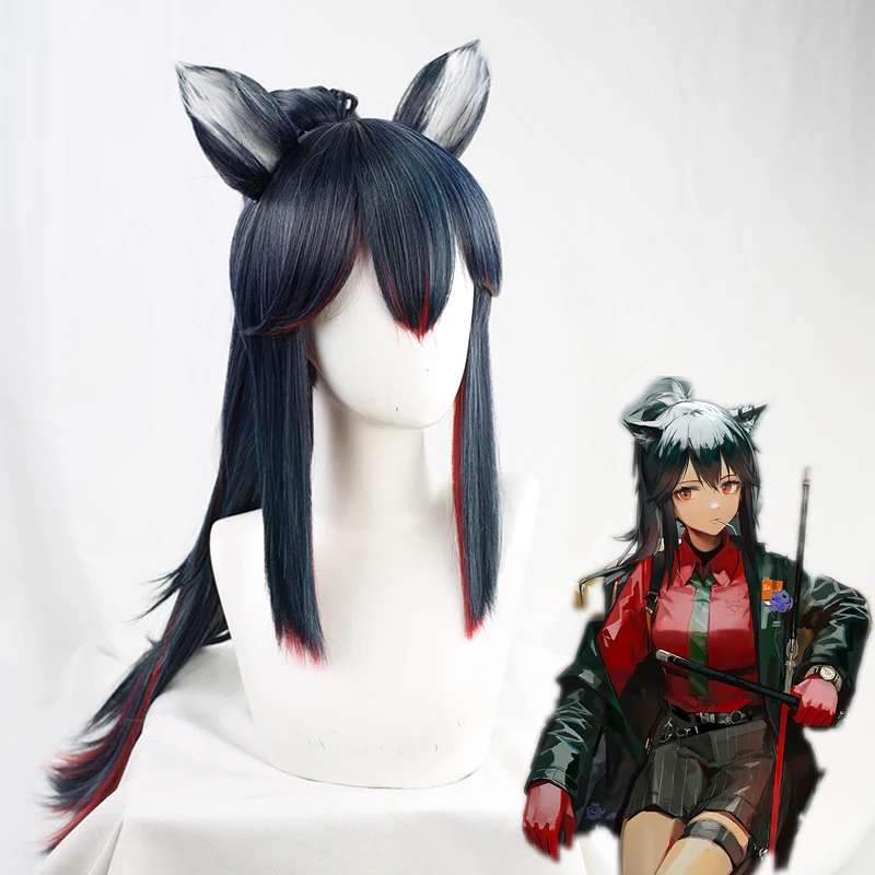 Anime Arknights Texas Cos Cosplay Wig Halloween Carnival Party Props Synthetic Hair Heat Resistant Fiber + Wig Cap