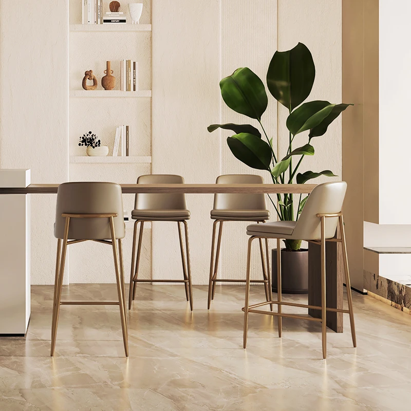 

Wood Bedroom Bar Chairs Modern Height Taburete Alto Cream Restaurant Minimalist Barstools Soft Relaxing Sillas Salon Furniture