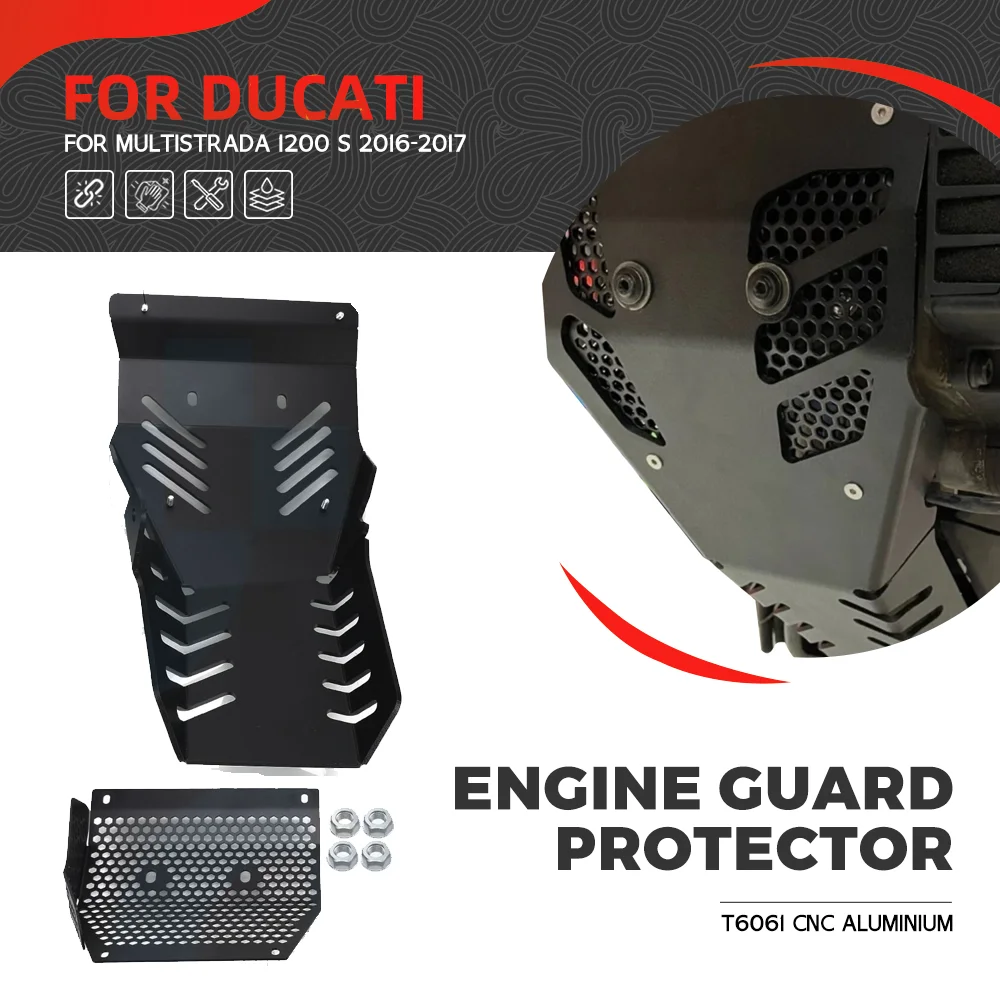 

For Ducati Multistrada 1200 S D Air Pikes Peak Motorcycle Accessories CNC Engine Guard Engine Housing Protection Multistrada1200