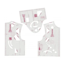 3X Fashion Clear Design Ruler Cloth Sewing Prototype Ruler Drafting Template 1:5 Dropship