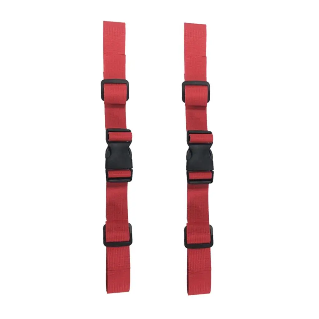 2-6pack Adjustable Backpack Chest Belt Nylon Waist Strap Chest Strap Red