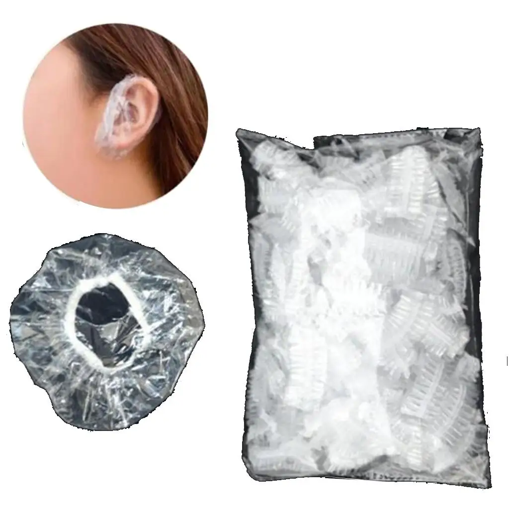 Hotel Spa Home Use Disposable Ear Protectors Waterproof Hair Dye Shower Caps for Adults Children