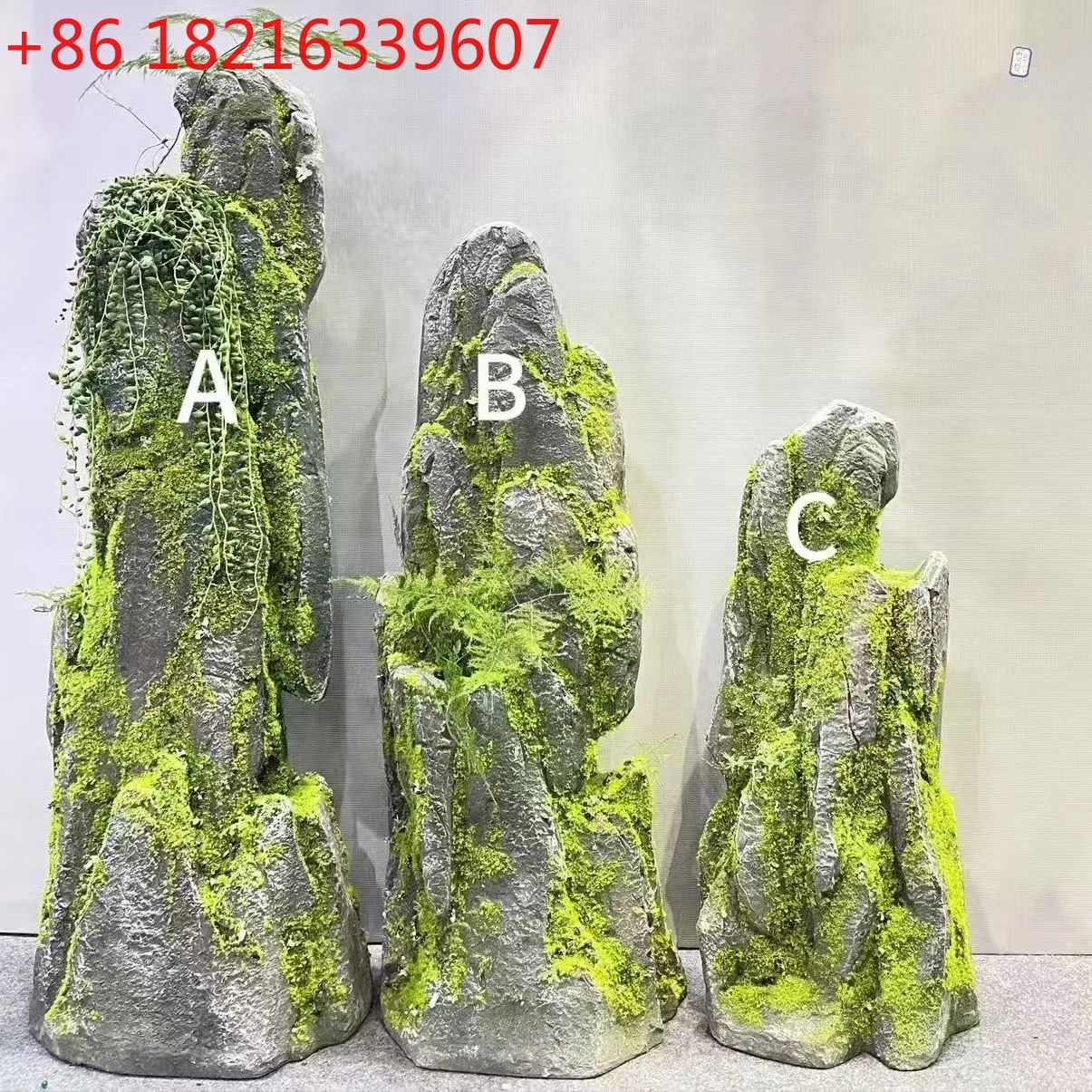 زخرفة حجر الطحلب المقلد شي فنغ، ديكور حديقة الفناء الصيني #1