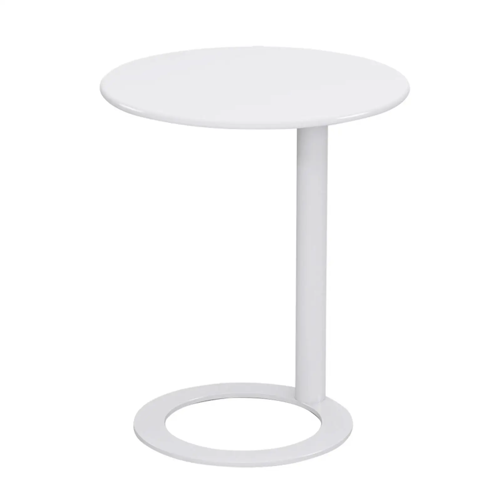 Space Saving Round Side End Table Modern Coffee Desk Iron Accent Table for Home Office Apartment Bedroom Living Room