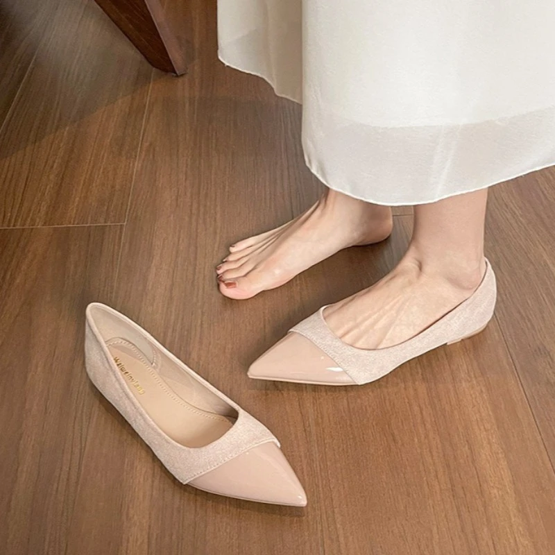 

Fashion Womens Shoes Exquisite Pointed Tip Casual Shoes for Woman Elegant French Style Flat Shoe Designer Shoes Zapatos De Mujer