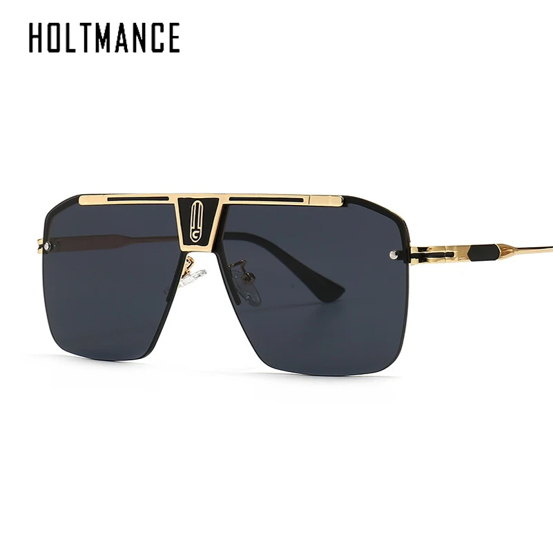 

HOLTMANCE Gradient Square One Piece Sunglass Men Vintage Brand Design Oversized Photochromic Sunglasses for Women Eyewear UV400