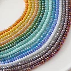 82PCS 8mm Glass Wheel Beads Candy Color DIY Bead Necklace Bracelet Earrings Material Accessories Jewelry Findings