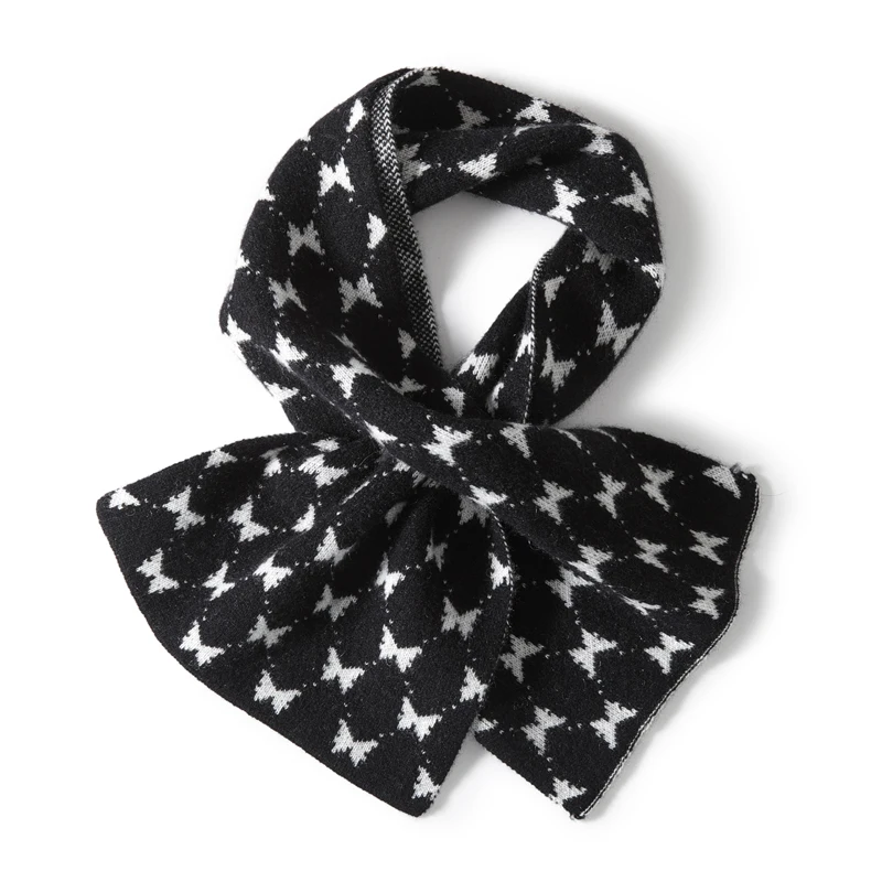 

Fashionable cashmere scarf multifunctional women's autumn and winter neck protection, warm and flat knitted long style.