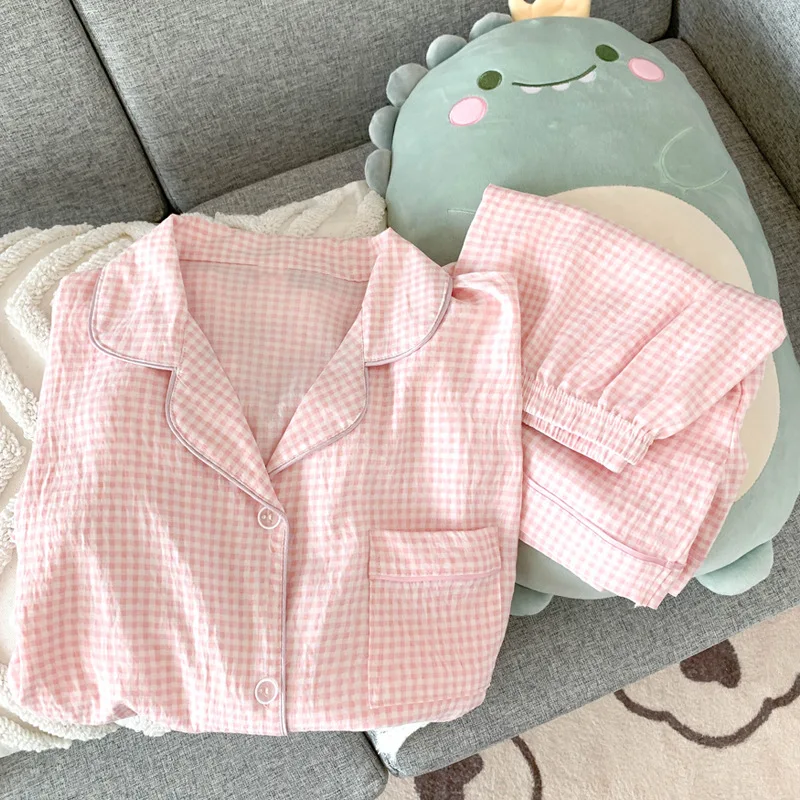 Summer Ladies New Pajamas Homewear Two Sets of Girls Cloud  Short-Sleeved Shorts Pajamas Homewear Sweet Wind Homewear