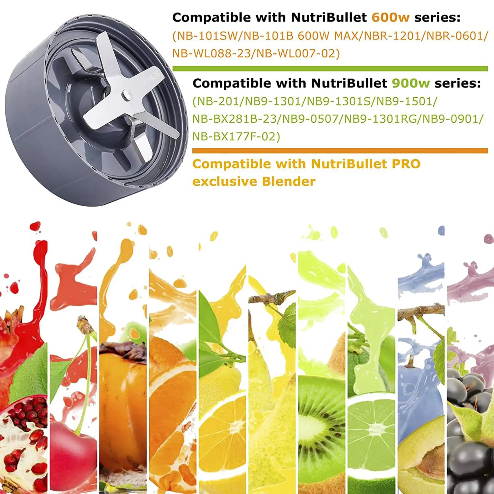 Replacement Extractor Blade Compatible for NutriBullet 600W/900W Pro Exclusive Blender NB-101S NB-201 NB9-1301 NB-101B