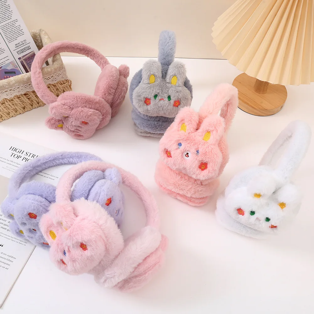 1 pz nuovi adorabili paraorecchie tengono al caldo le borse autunnali e invernali paraorecchie freddi dei cartoni animati