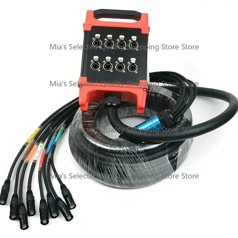 Professional Audio 8-Channel Cat6 Ethercon Snake Cable 20m Length Stage Box for Optimal Sound Transmission