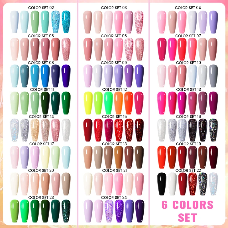 BORN PRETTY Nail Gel Polish Set Soak Off UV LED Gel 10ml Hybrid Semi-permanent Varnish Nail Art Gel Kit Top Coat Gel Manciuring