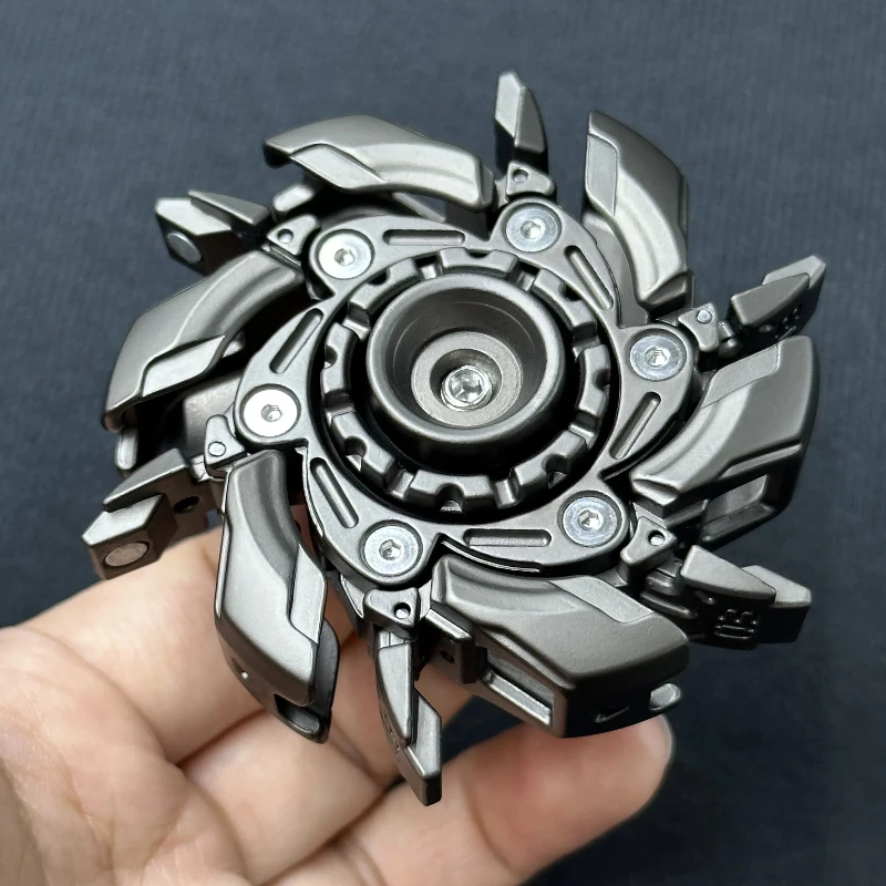 EDC Rotating Armor Fidget Spinner Metal Alloy Steel Stress Relief Spinner Toy ADHD & Anxiety Relief Tool Adult Decompression Toy