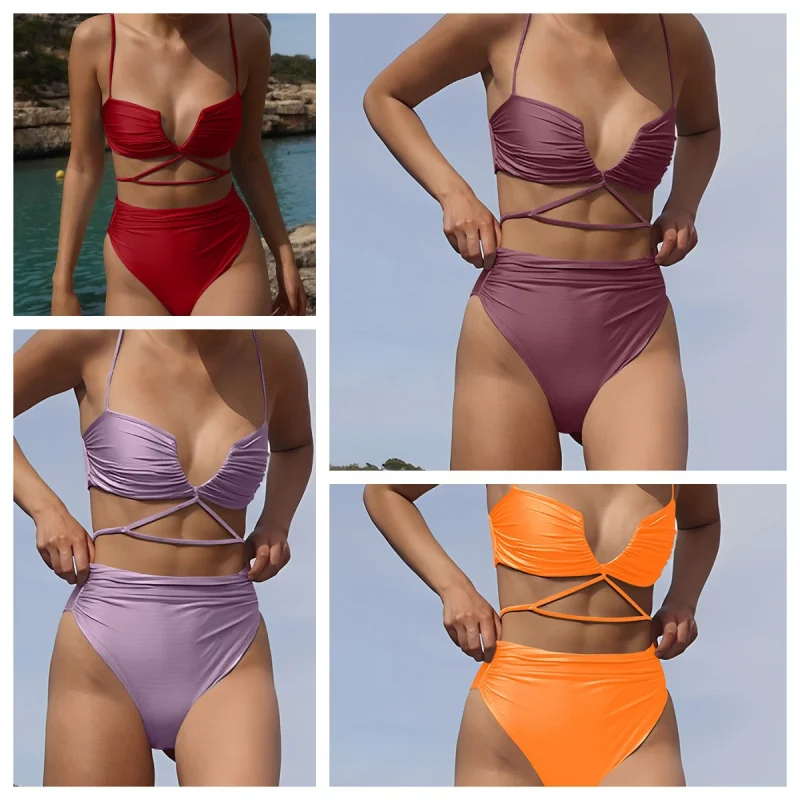 

Sound of the Sea2024New Nylon Light Swimsuit Sexy Bikini Tight Split Swimsuit Women's Shop