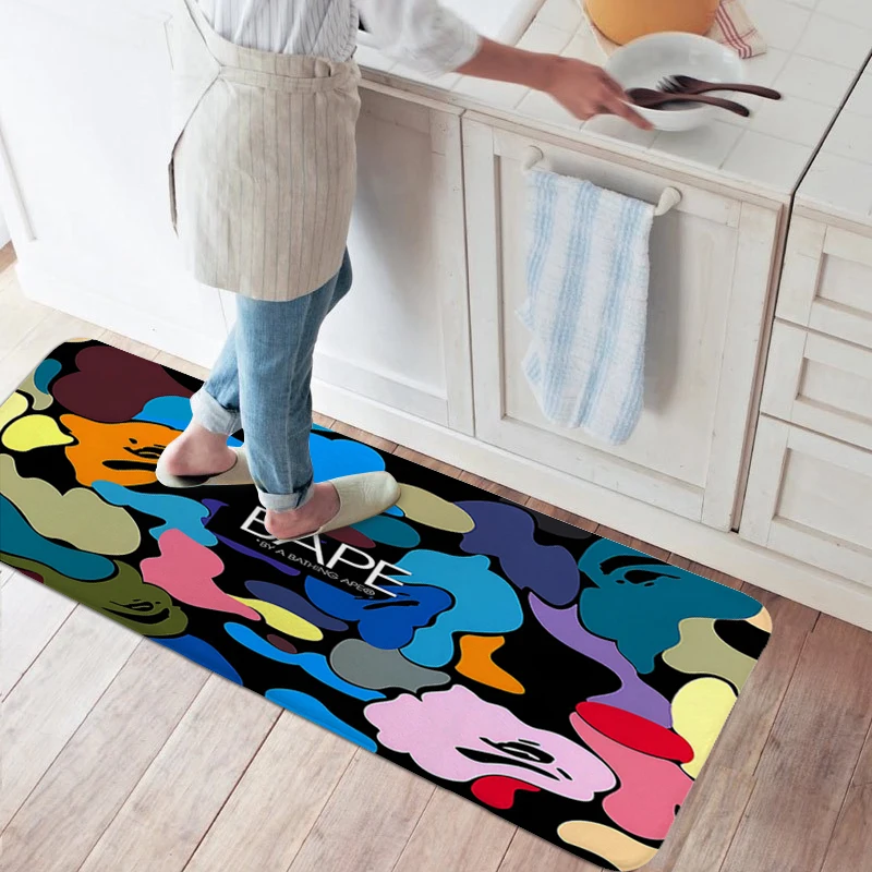 Kitchen Mat  S-Bapes Things for Home Entrance Mats Non Slip Carpet for Children's Room Custom Bathmat Rugs Kitchen Carpet