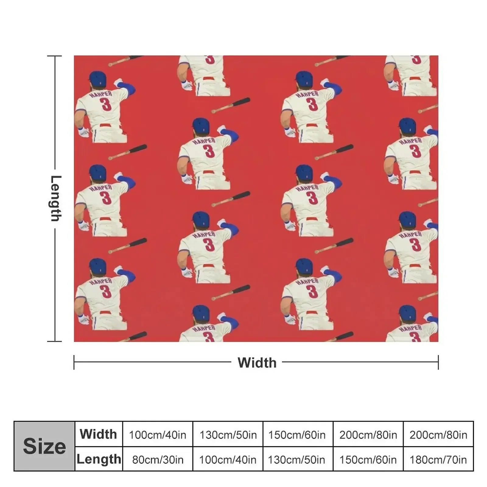 Bryce Harper Bat Flip Throw Blanket halloween Luxury St Blankets