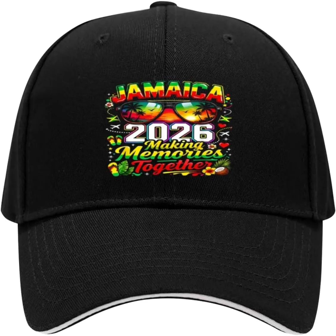 Family Vacation 2026 Making Memories in Jamaica Summer Trip Baseball Cap Retro Adjustable Sun Dad Gift Hats for Men Women