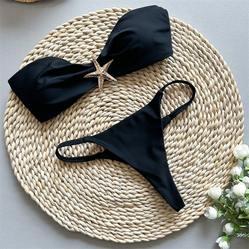 Push Up Bikinis 2025 Sexy Women Swimsuit Female Swimwear Micro Bikini Set Swimming Suit Beachwear Bandeau Brazilian Biquini