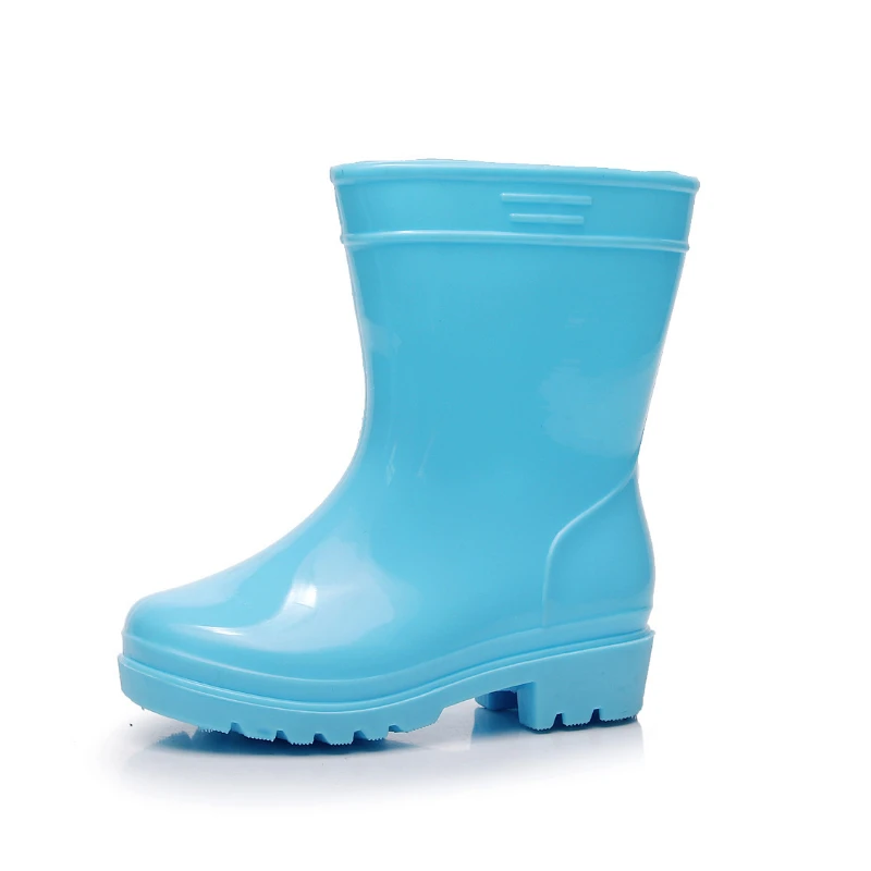 New Children Boys Girls Fashion PVC Rain Boots Waterproof Non-slip Rainboots Child Mid-calf Water Shoes Wellies Boots