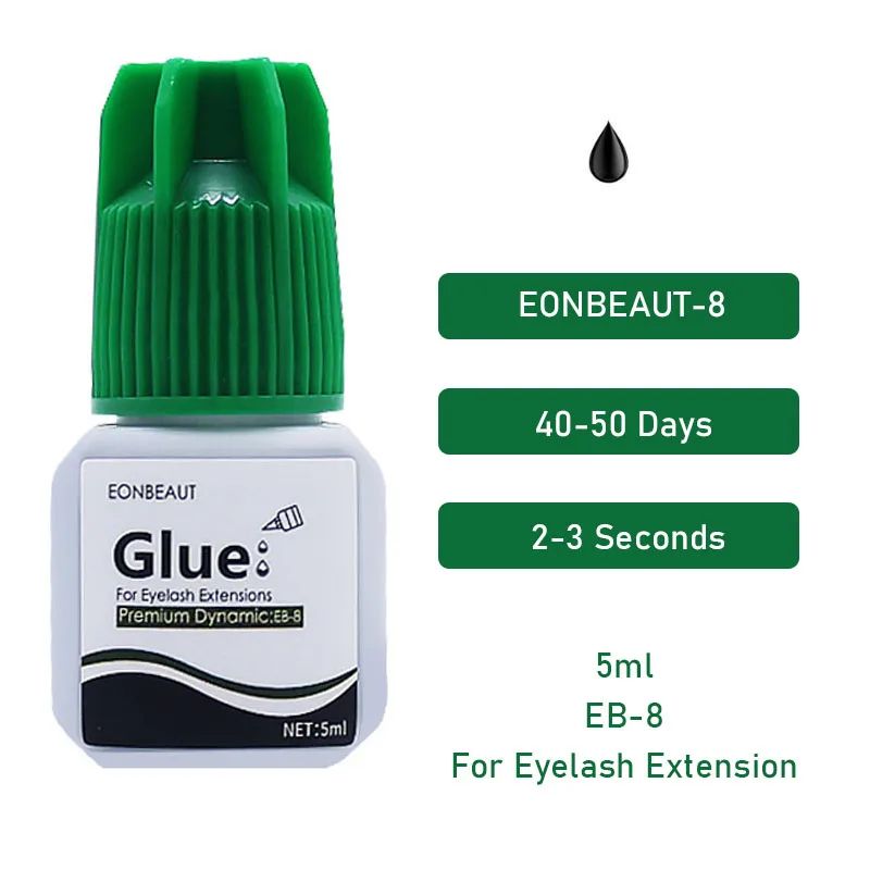 EONBEAUT Wimpern Verlängerung Kleber Korea Schwarz Wasserdicht 5ml Individuelle Schnelle Trocknen Extra Starke Berufs Makeup Kleber Werkzeug